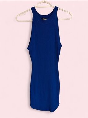 Ribbed Tank Mini Dress - Cobalt Blue